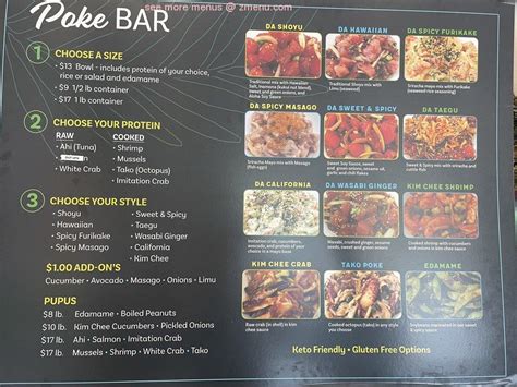 Lei's poke stop wasilla menu  
